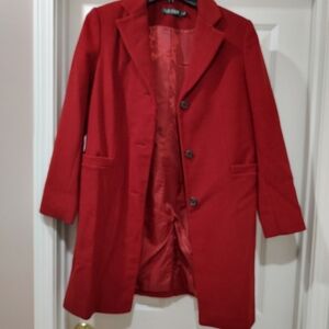Ralph Lauren Elegant Red Trench Coat